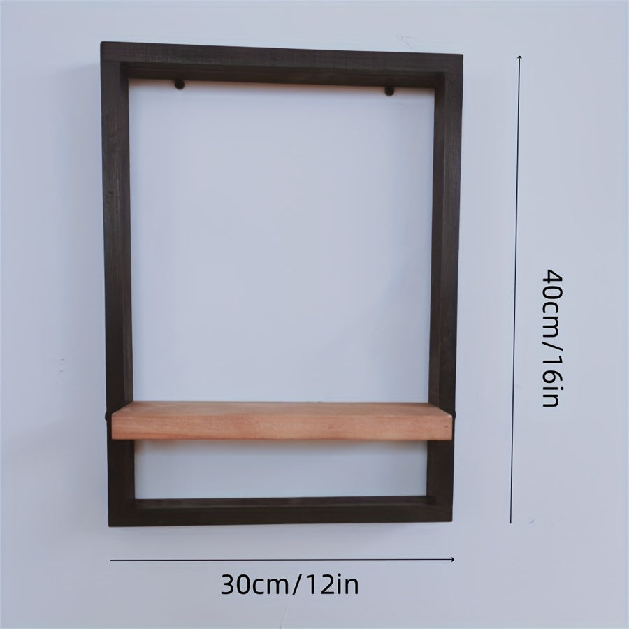 Holz Wandregal im Vintage-Look – Mit Kerzen- & Dekoablage