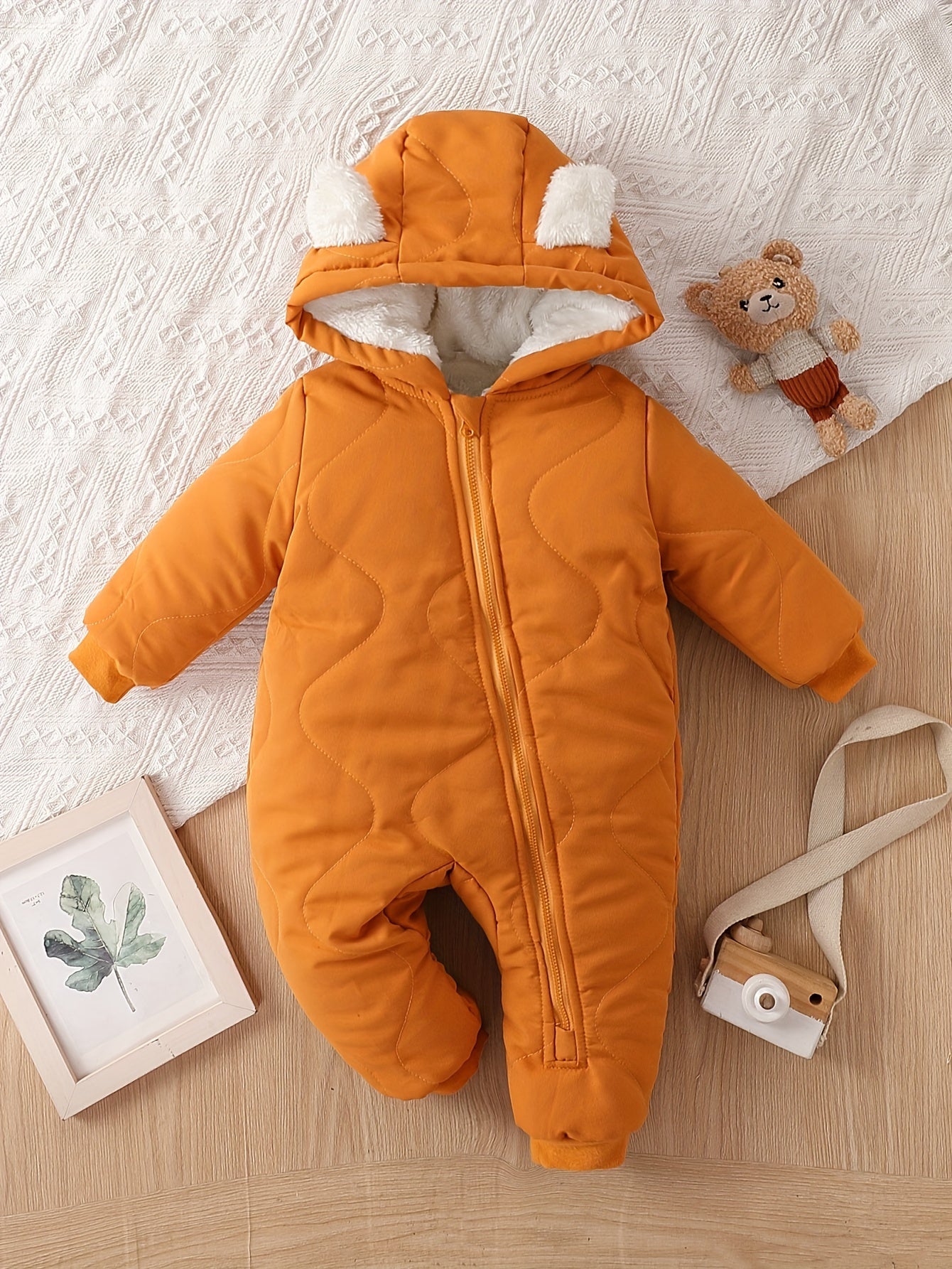 Baby Winter-Strampler mit Fleecefutter