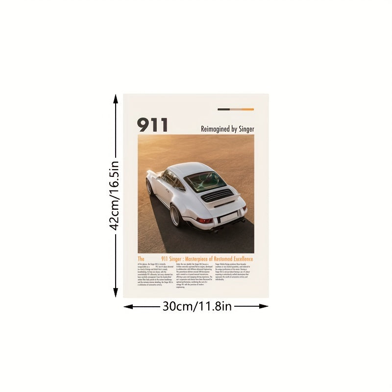 Classic Car 911 Wall Art Canvas Print Poster