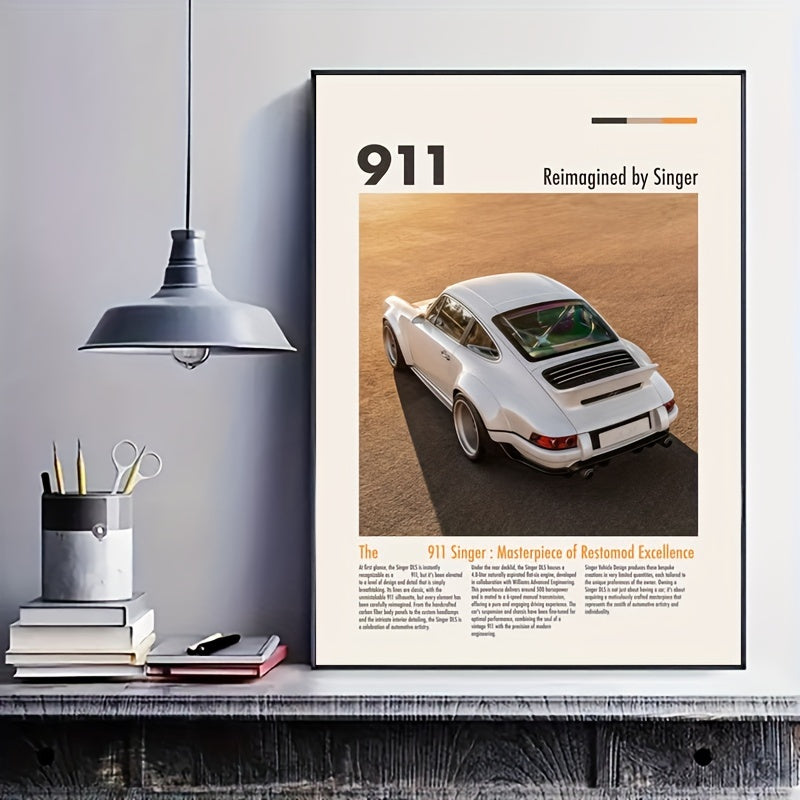 Classic Car 911 Wall Art Canvas Print Poster