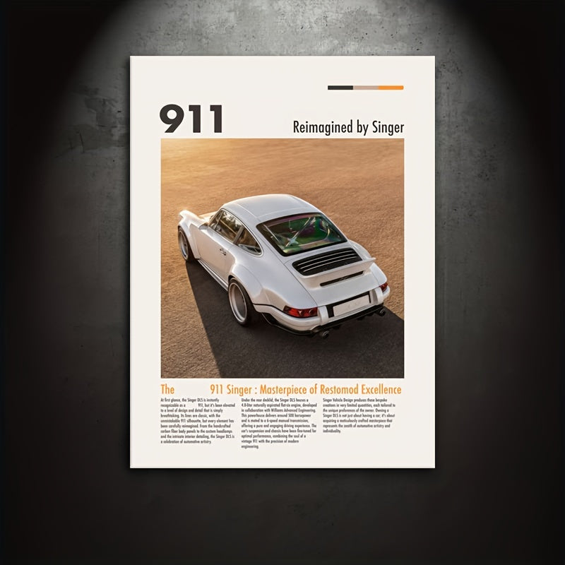 Classic Car 911 Wall Art Canvas Print Poster