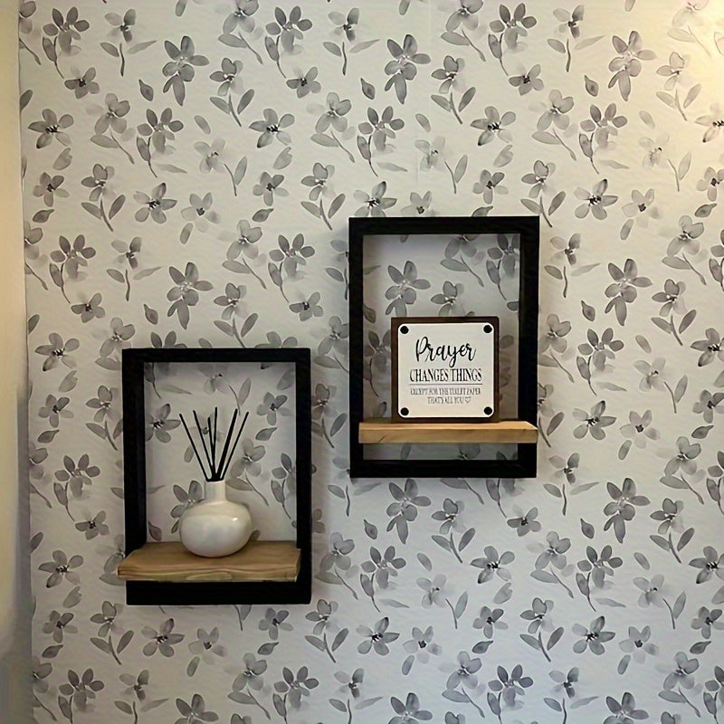 Holz Wandregal im Vintage-Look – Mit Kerzen- & Dekoablage