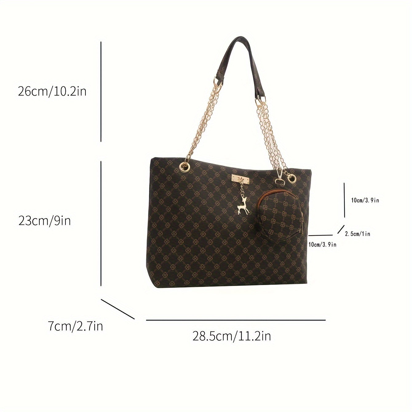 Retro Geo-Schultertasche – Stylisch & Geräumig