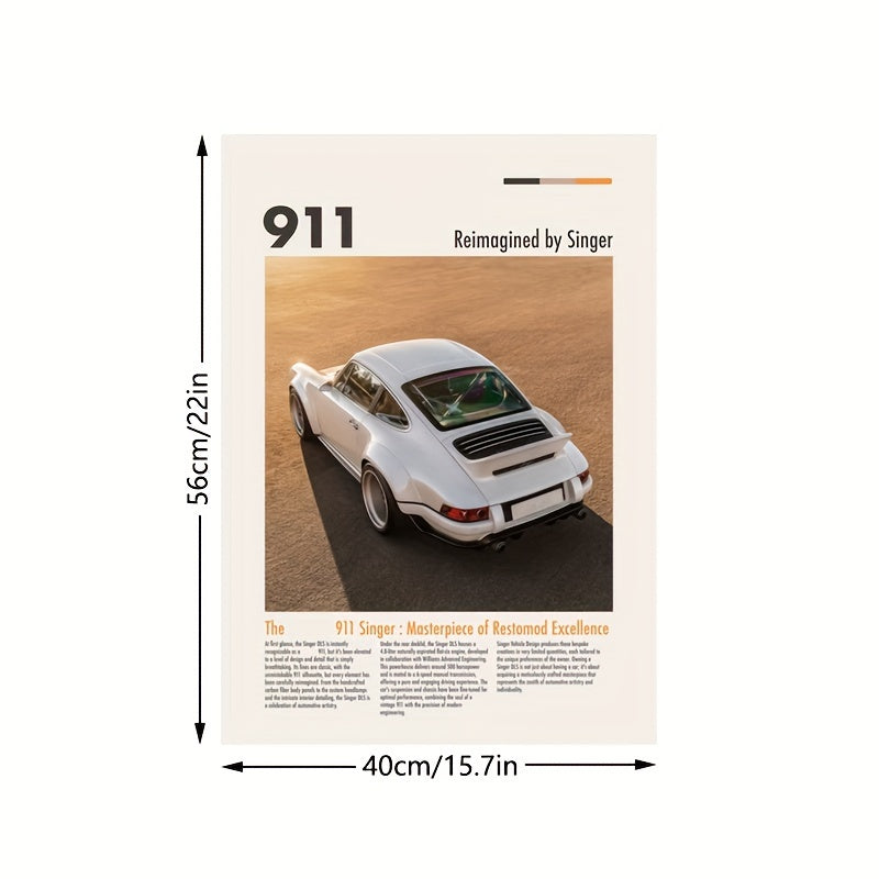 Classic Car 911 Wall Art Canvas Print Poster