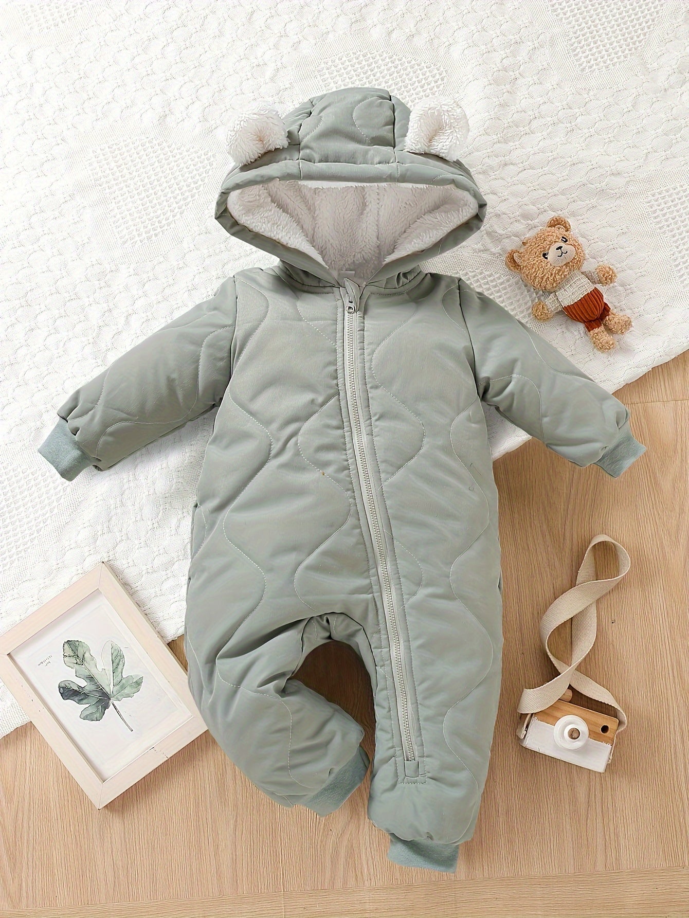 Baby Winter-Strampler mit Fleecefutter