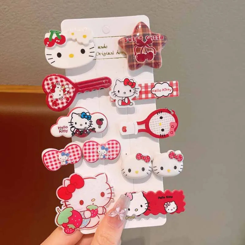 10 x Cartoon Hallo Kitty Haarnadel