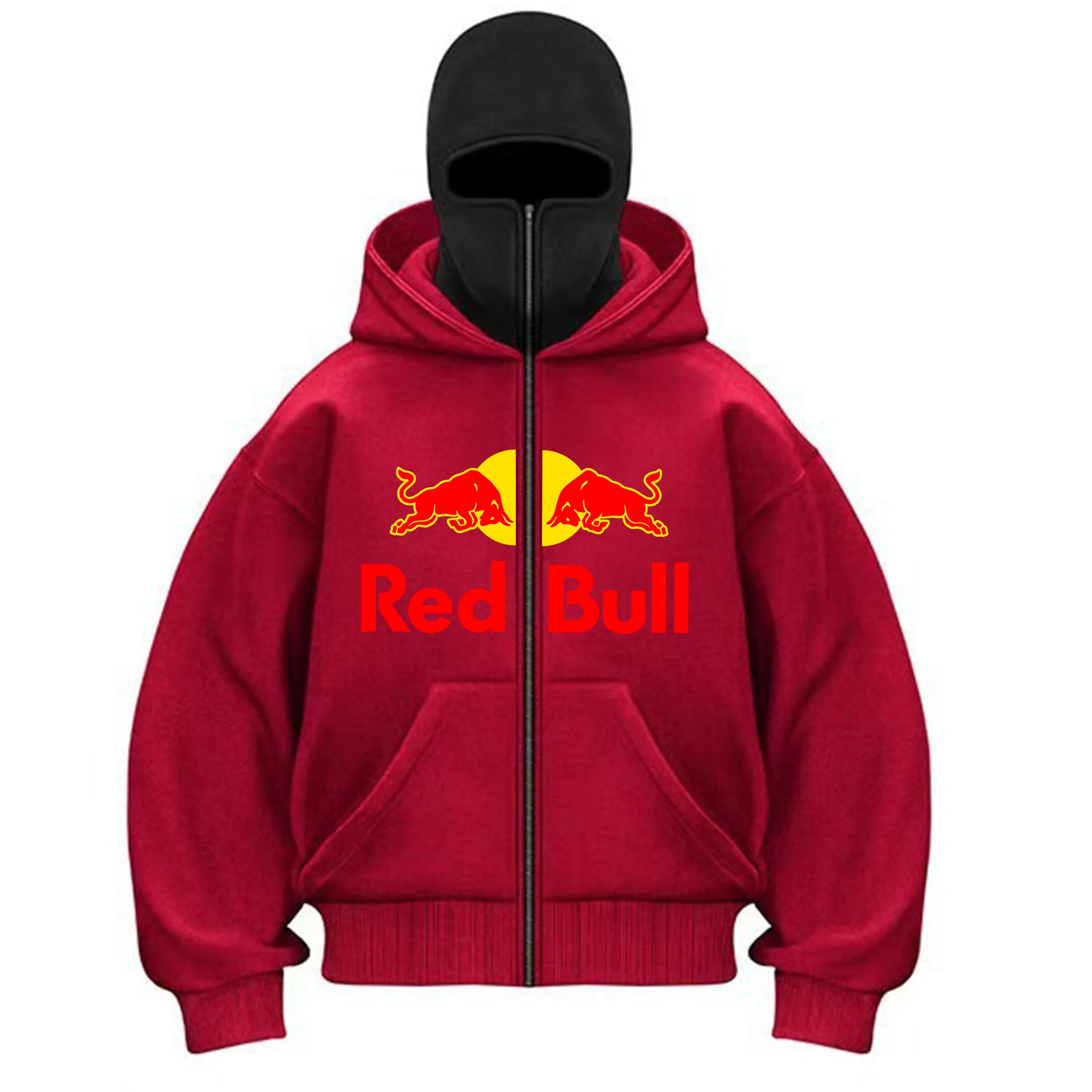 Red Bull Fashion Zipper Hoodie Kapuze
