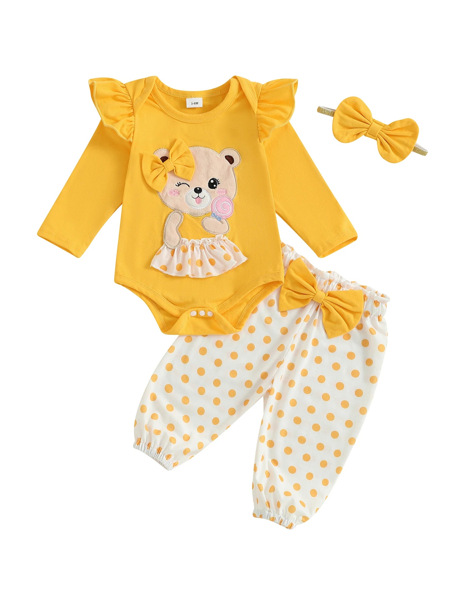 Baby Mädchen Herbst-Set – Strampler & Hose