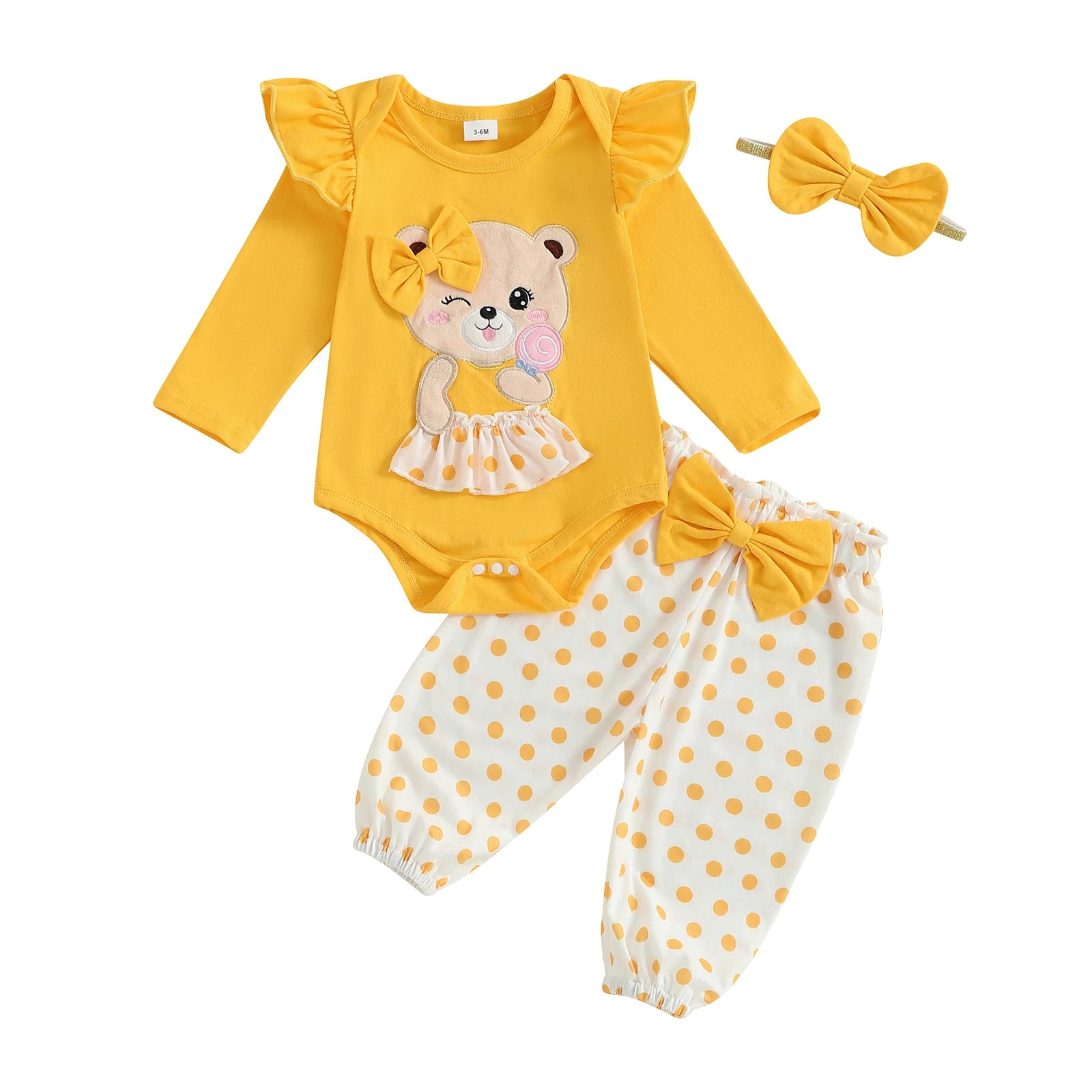 Baby Mädchen Herbst-Set – Strampler & Hose