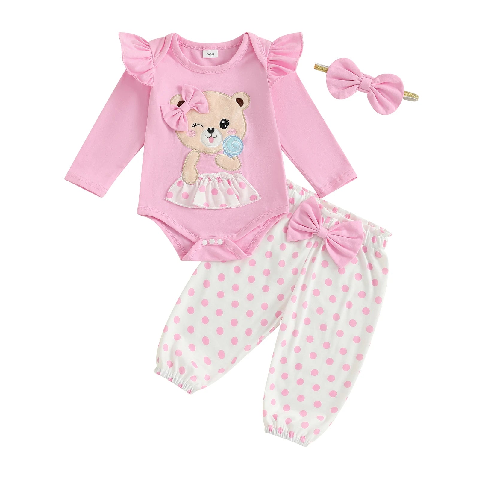 Baby Mädchen Herbst-Set – Strampler & Hose