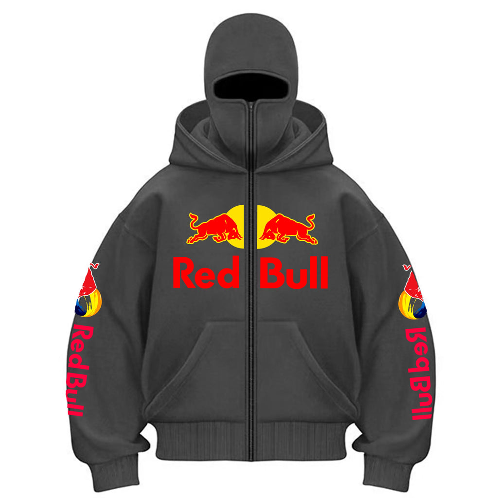 Red Bull Fashion Zipper Hoodie Kapuze