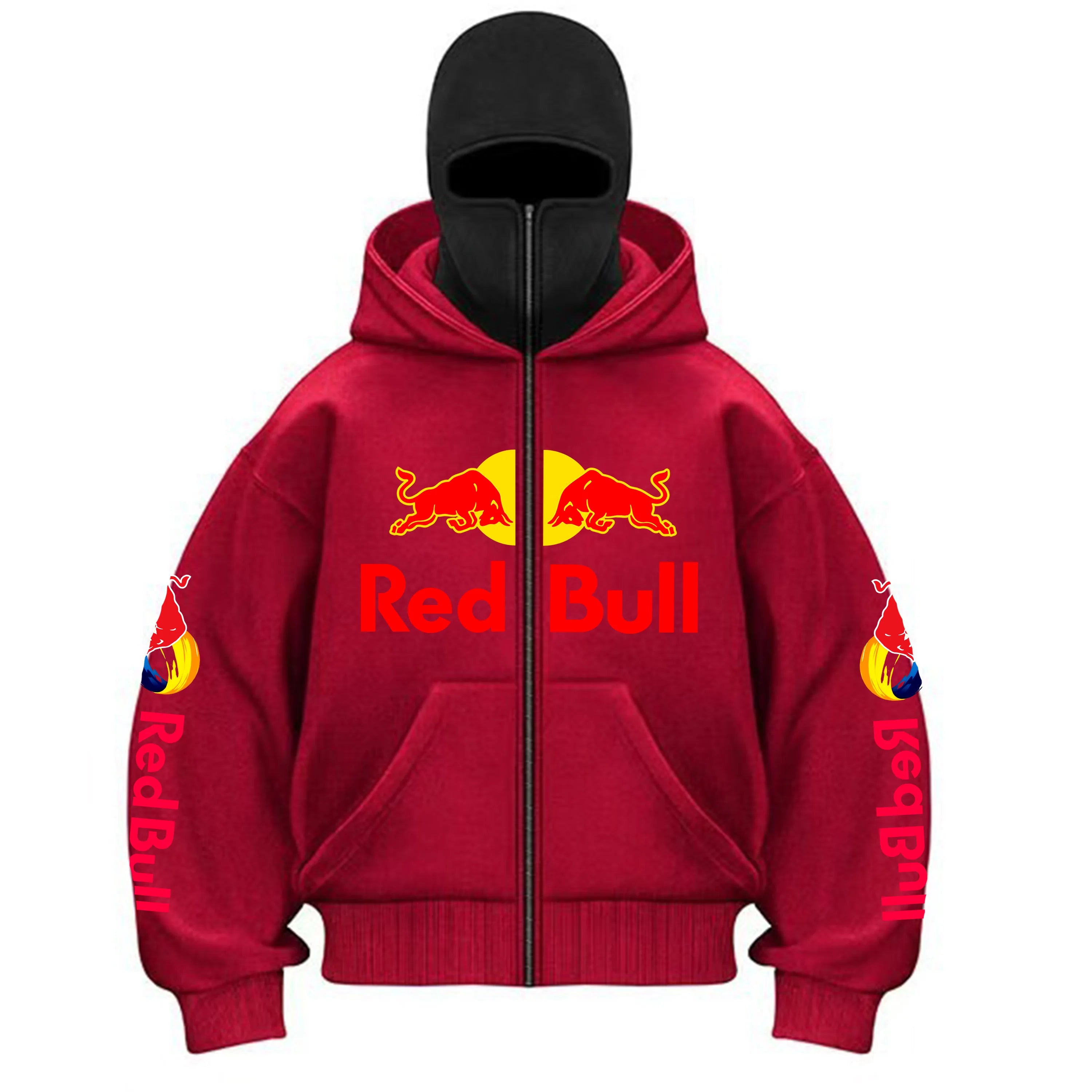 Red Bull Fashion Zipper Hoodie Kapuze