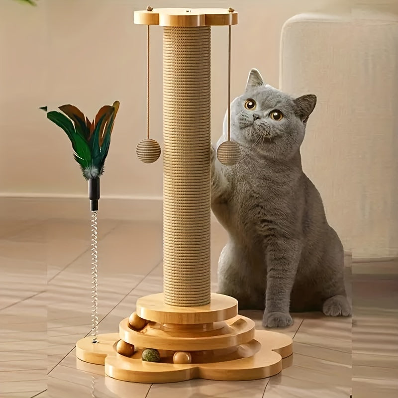 Katzen-Spielturm aus Holz