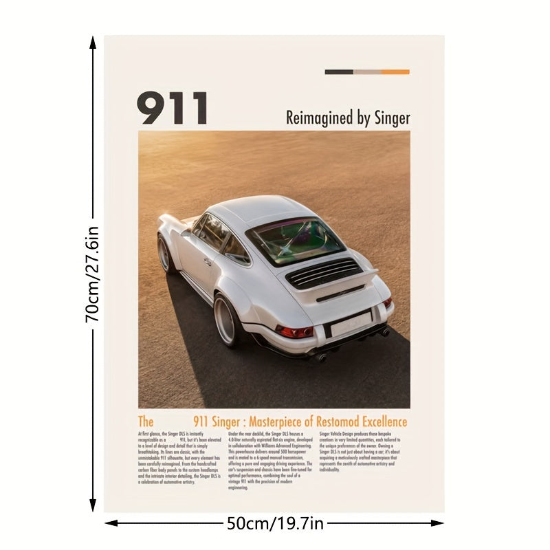 Classic Car 911 Wall Art Canvas Print Poster