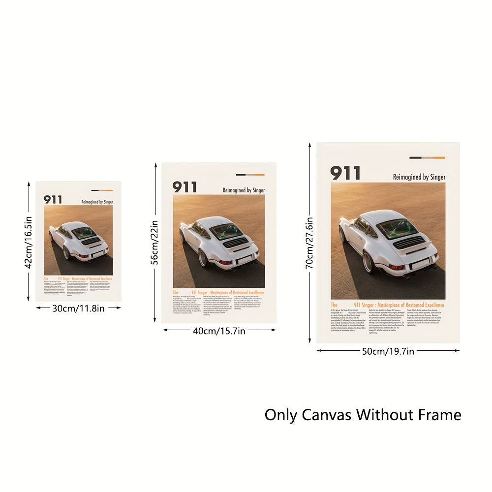 Classic Car 911 Wall Art Canvas Print Poster