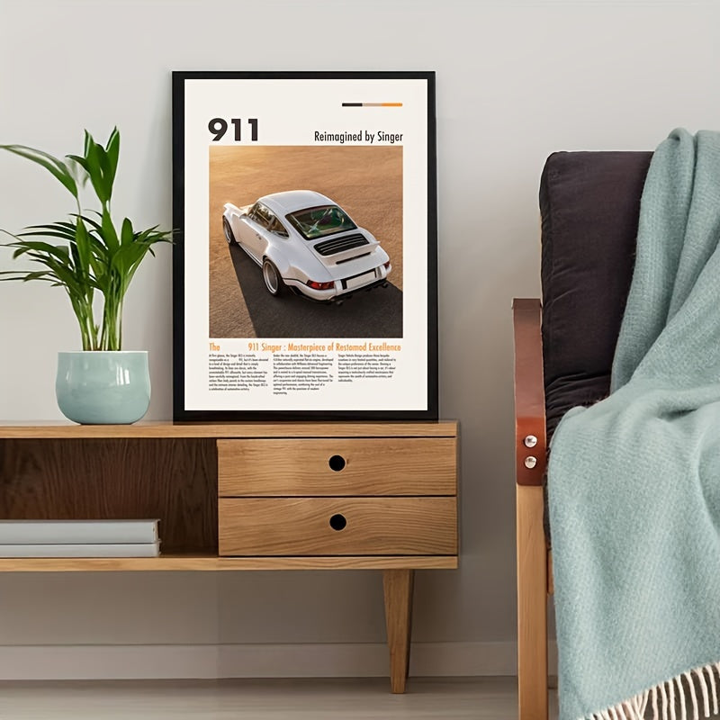 Classic Car 911 Wall Art Canvas Print Poster