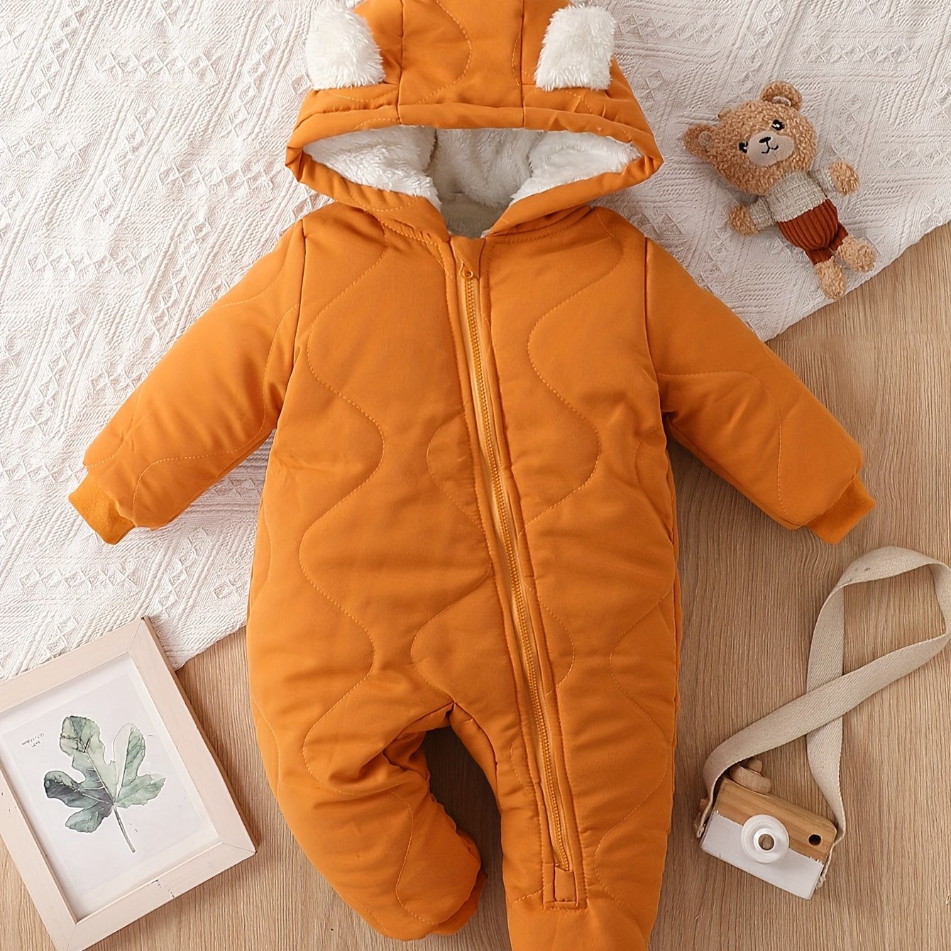 Baby Winter-Strampler mit Fleecefutter
