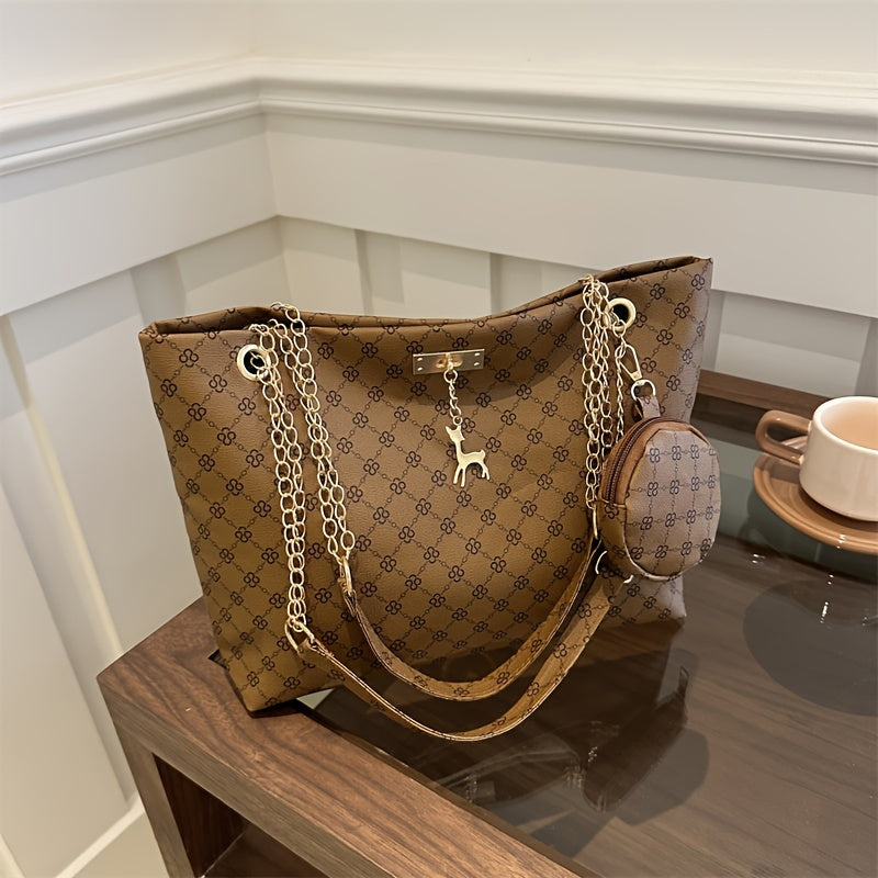 Retro Geo-Schultertasche – Stylisch & Geräumig