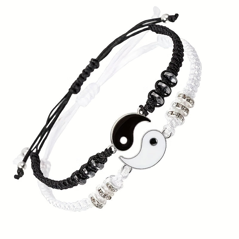 Partnerarmbänder Yin & Yang – 2 Stück