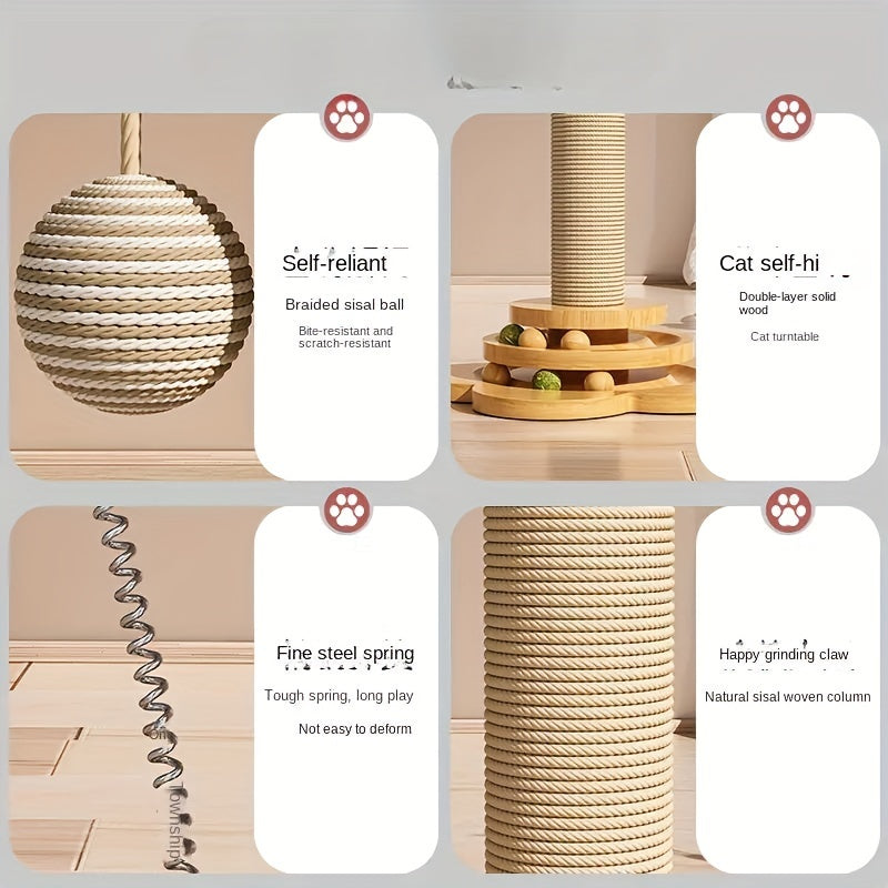 Katzen-Spielturm aus Holz