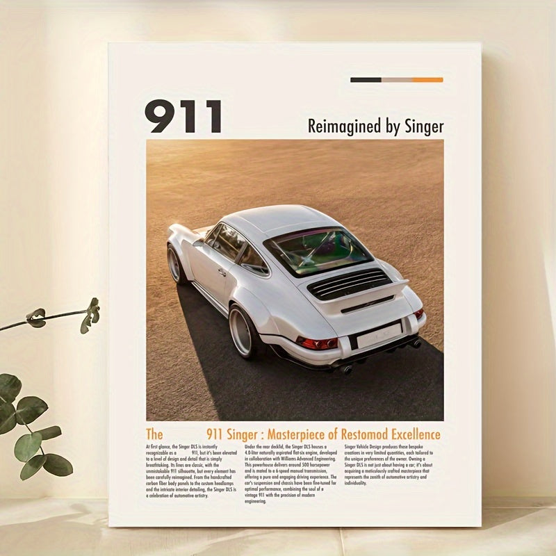 Classic Car 911 Wall Art Canvas Print Poster